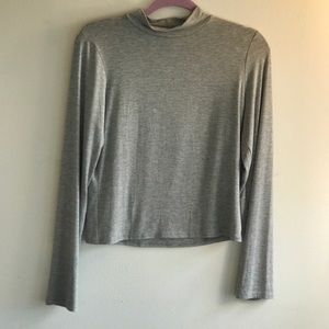 Olivia Rae Longsleeve Grey Mock Turtleneck (Jrs)